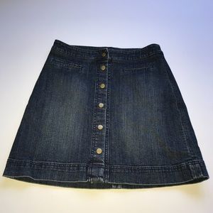 The Limited denim skirt with snap buttons